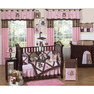 Sweet Jojo Designs Pink Teddy Bear 9 piece Crib Bedding Set Today $