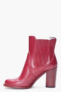 Marc By Marc Jacobs Burgundy Chelsea Boots for women