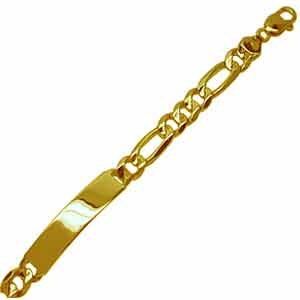 14Kt Yellow Gold Sequence Chain Mens Bracelet Jewelry