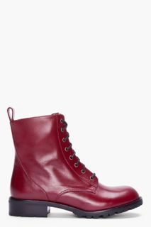 Marc By Marc Jacobs Burgundy Lace up Boots for women