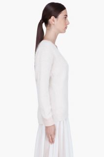 Chloe Ivory Fluffy Angora Blend Sweater for women