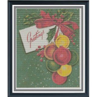 Christmas Greetings Counted Cross Stitch Pattern