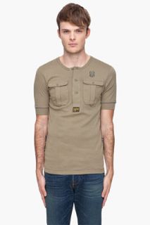 G Star Olive Granddad Henley for men