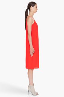 T By Alexander Wang Red Silk Slip Dress for women