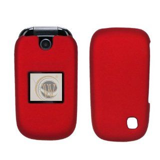AT&T ZTE Z221 Rubberized Hard Case Cover   Red Cell