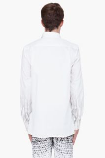Ann Demeulemeester White Striped Sleeve Shirt for men