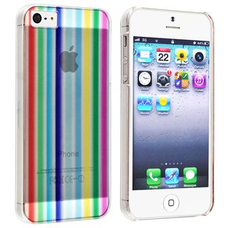 BasAcc Rainbow Strip Snap on Case for Apple iPhone 5