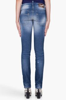 Dsquared2 Slim Blue Jean Print Cords for women