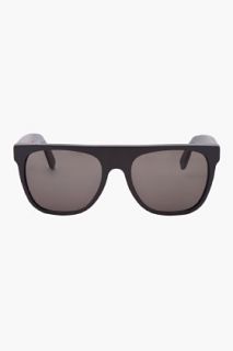 Super Matte Black Flat Top Sunglasses for men