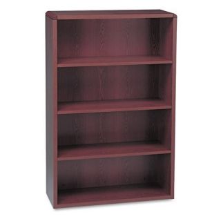 HON 10600 Series 4 Shelf Wood Bookcase   Mahogany