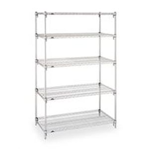 Metro 4UX24 Wire Shelving, H 86, W 72, D 24, 5 Shelves