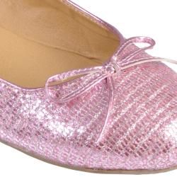 Hailey Jeans Co Womens SAPPHIRE 3 Bow Accent Glitter Ballet Flats