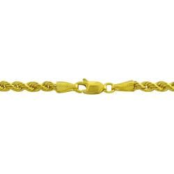 Fremada 14k Yellow Gold Rope Chain Necklace