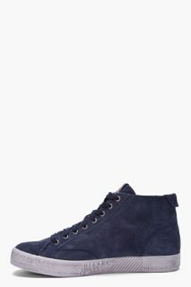 Diesel Navy Suede D 78 Sneakers for men