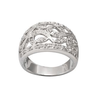 Sterling Silver 1/4ct TDW Diamond Vintage Openwork Ring Today $51.99