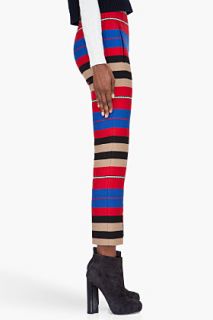 CARVEN Red Striped Slim Pants for women
