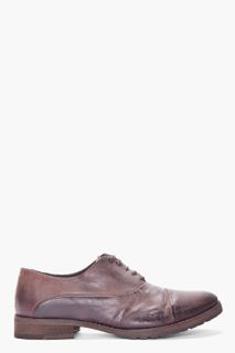 Diesel Espresso Leather Berg Derby Shoes for men