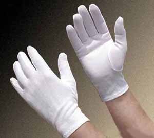 White Cotton Parade Gloves Clothing