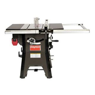 Dayton 4KXD1 Cntrctr Table Saw, 10 In Bld, 5/8 In Arbr