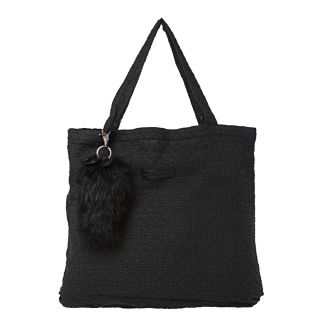 See by Chloe Black Stitch Dot Canvas Tote Bag