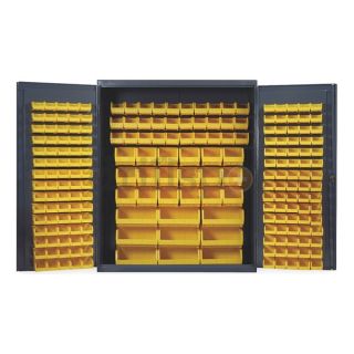 Edsal BC5615G Bin Cabinet, Jumbo, H 84, W 60, D24, 227 Bins