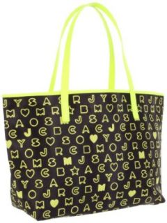Marc by Marc Jacobs Dreamy Logo Eazy Bag Tote Black Yellow