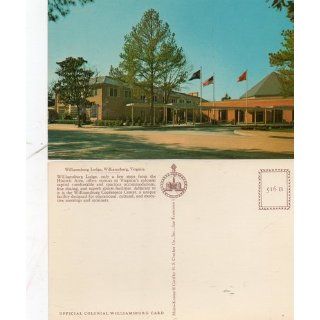 Vintage Post Card Williamsburg Lodge, Virginia, Official
