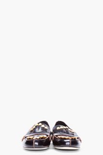 Chloe Gold Tipped Fringe Loafers for women