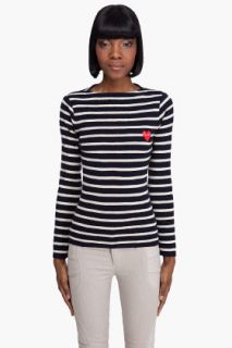 Comme Des Garçons Play  Worsted Wool Patch Sweater for women