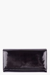 Marni Black Patent Lambskin Wallet for women