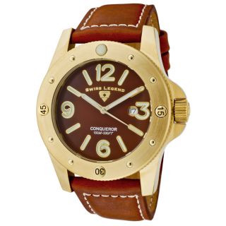 Swiss Legend Mens Conqueror Brown Leather Watch