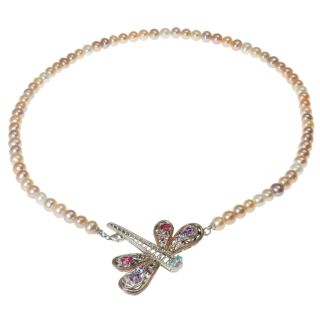  gemstone and Pearl Necklace (6.5 7 mm) Today $159.99