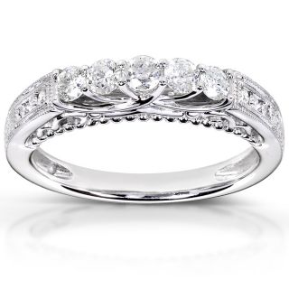 14k White Gold 1/2ct TDW Round cut Diamond Band (H I, I1 I2) Today $