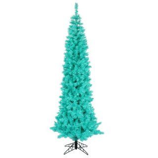 4.5 x 17 Turquoise Pencil Christmas Tree 100 Blue Lights
