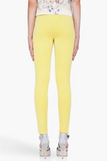 Maison Martin Margiela Yellow Stretch Leggings for women