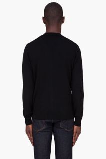 J. Lindeberg Black Merino Lymac Cardigan for men