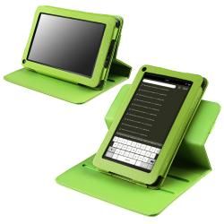 Green 360 degree Swivel Leather Case for  Kindle Fire