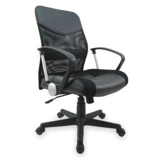 Approved Vendor 2UMW1 Mesh/Poly Hi Back Chair, 38 In H, Blk