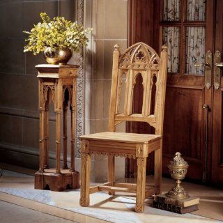 Sudbury Hand Carved Solid Pine Gothic Side ChairSet of Six