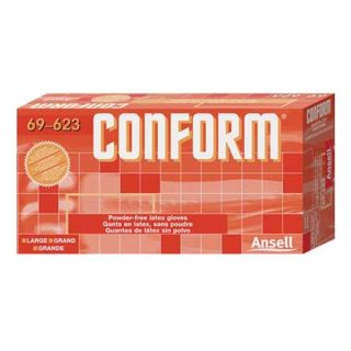 Ansell 69 623 Disposable Gloves, Latex, S, Clear, PK100