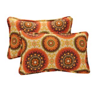 Pillow Perfect Decorative Brown/ Orange Circles Outdoor Toss Pillows