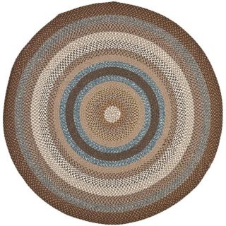 Hand woven Country Living Reversible Brown Braided Rug (6 Round