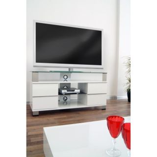 PONE Meuble TV laqué Blanc 120cm   Achat / Vente MEUBLE TV   HI FI