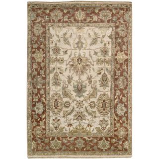 Hand knotted Manchester Beige Wool Rug (56 x 8)