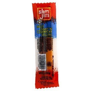 Slim Jim Meat Sticks, Beef and Cheese, Mild, 1.5 Ounce Packets in 18