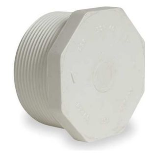 GF Piping Systems 450 040 Plug, PVC, 4 In, Schedule 40, White