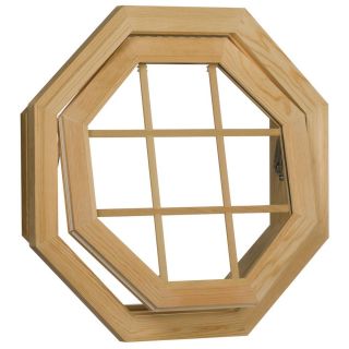 Century Unfinished Wood Operating Clear Insulated Glass Octagon Window