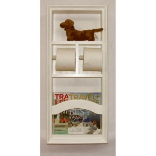 In The Wall Deluxe Magazine Rack Toilet Paper Holder Unit