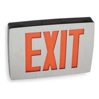 Lithonia LQC 1 R EL N Exit Sign w/ Battery Back Up, 0.60W, Red, 1