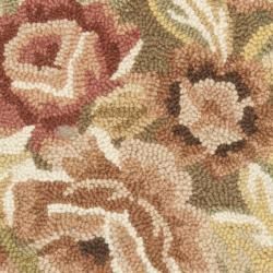 Hand hooked Chelsea Floral Wool Rug (18 x 26)